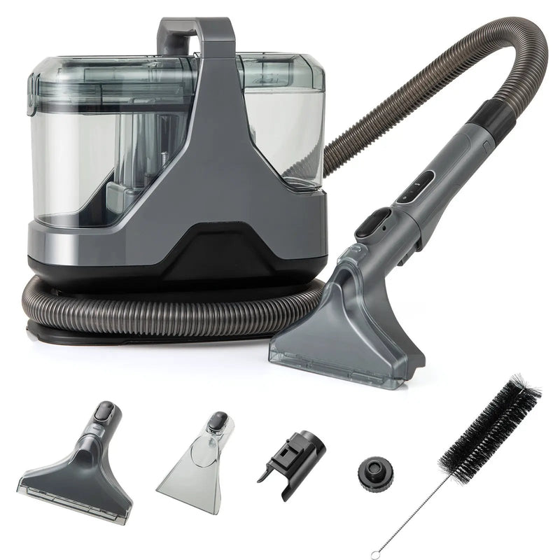 600W Upholstery Cleaner Machine with 15Kpa Powerful Suction and Versatile Attachments-Gray by DirectDeals