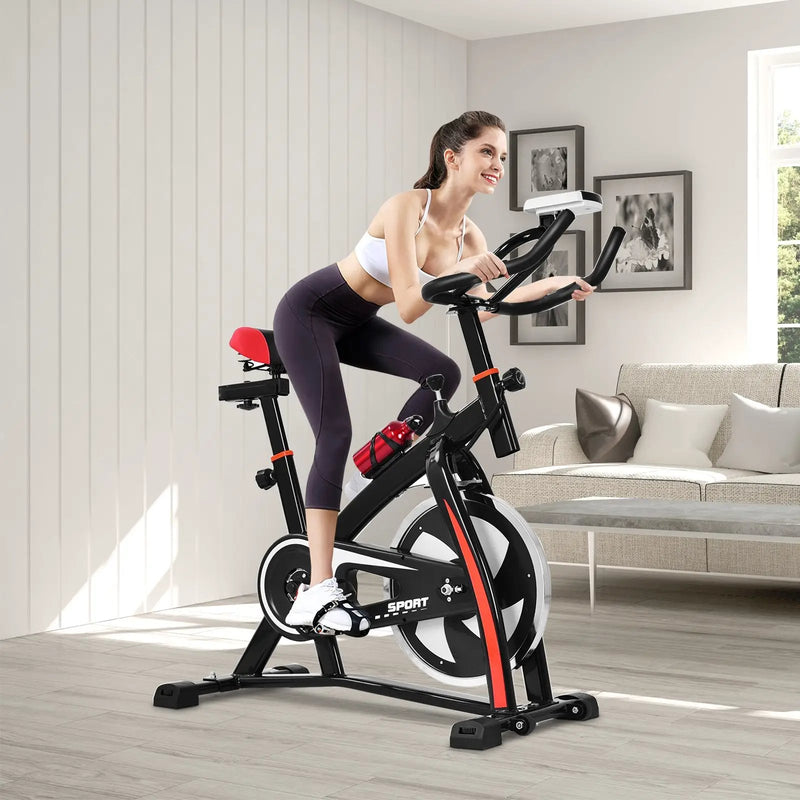 Household Adjustable Indoor Exercise Cycling Bike Trainer with Electronic Meter by DirectDeals