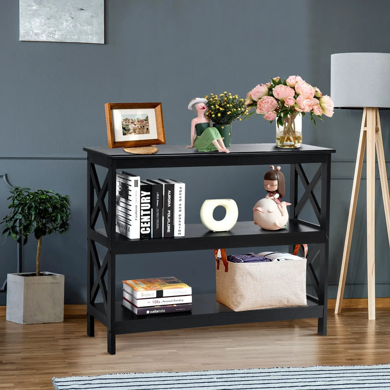 3-Tier Console X-Design Sofa Side Accent Table by DirectDeals