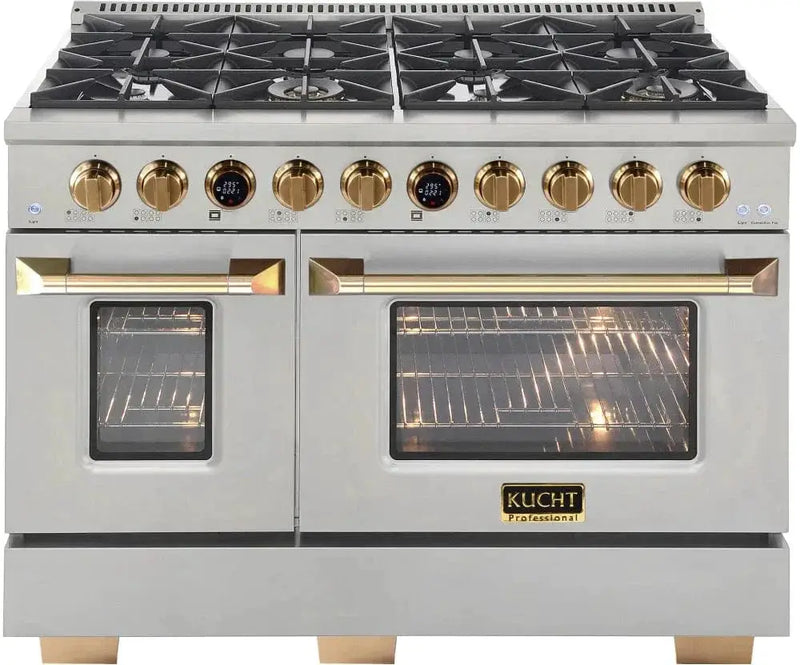 Kucht KX Series 48" Freestanding Dual Fuel Range KXP48-GL by Farmhouse Kitchen and Bath
