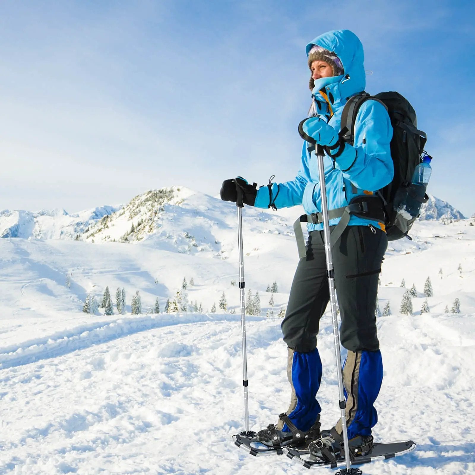 21/25/30 Inch 4-in-1 Lightweight Terrain Snowshoes with Flexible Pivot System by DirectDeals