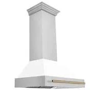 ZLINE 36" Autograph Stainless Wall Range Hood, 8654STZ-WM36-CB