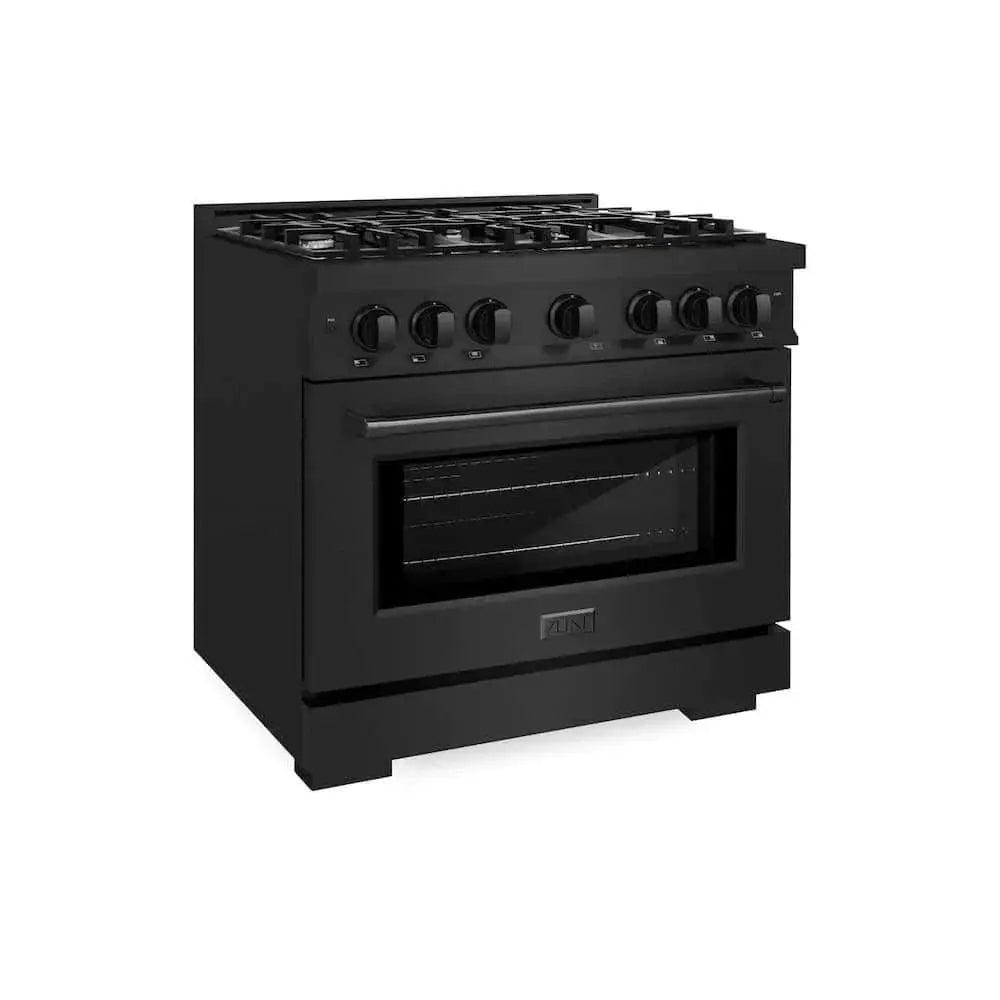 ZLINE 36" Select Dual Fuel Range Gas Cooktop Electric Convection Oven Black Stainless Steel HDRB-36 by Farmhouse Kitchen and Bath