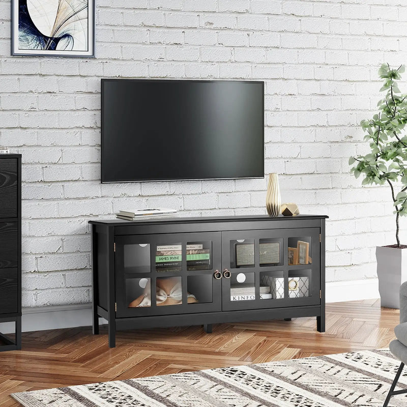 50 Inch Modern Wood Large TV Stand Entertainment Center for TV by DirectDeals
