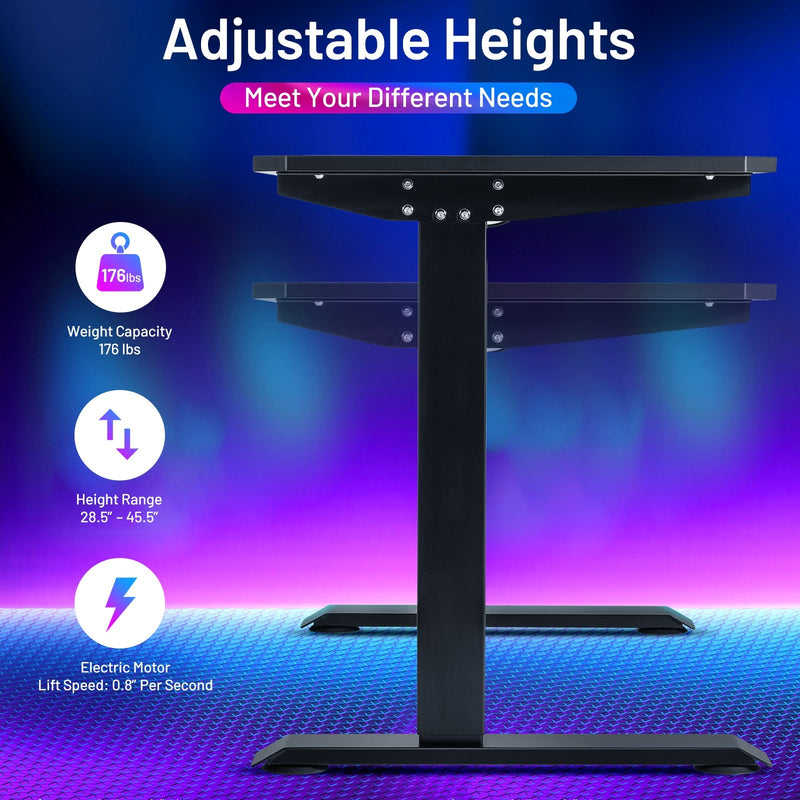 Electric Standing Gaming Desk with Height Adjustable Splice Board by DirectDeals