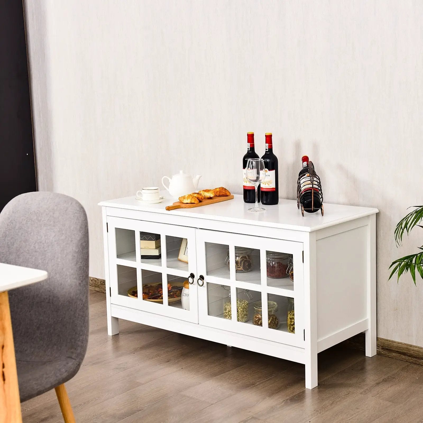50 Inch Modern Wood Large TV Stand Entertainment Center for TV by DirectDeals