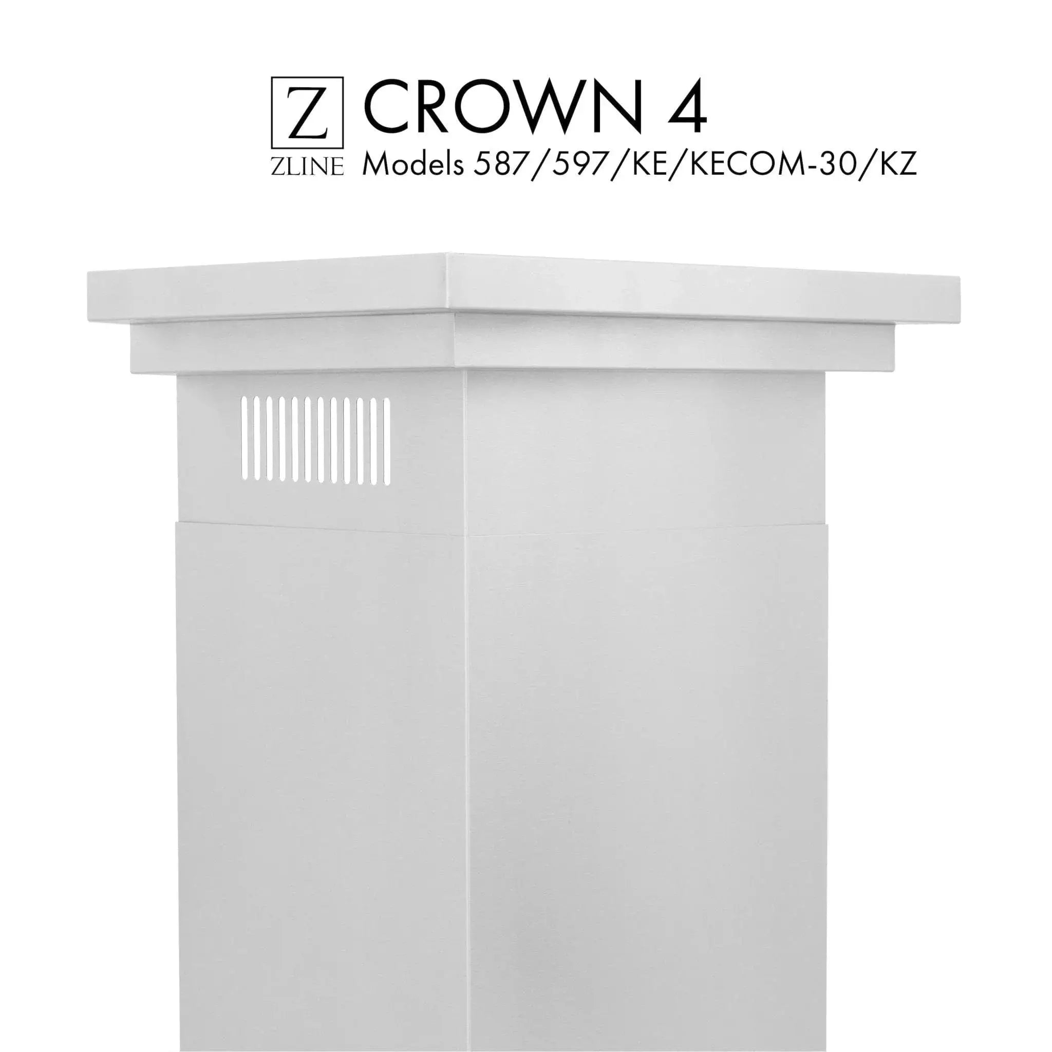 ZLINE Crown Molding #4 for Wall Range Hood, CM4-587/597/KE/KECOM-30/KZ by Farmhouse Kitchen and Bath