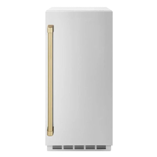 ZLINE 15" Touchstone Clear Cube Ice Maker Drain Pump Stainless Steel Champagne Bronze Door ICCDZ-ST-15-CB