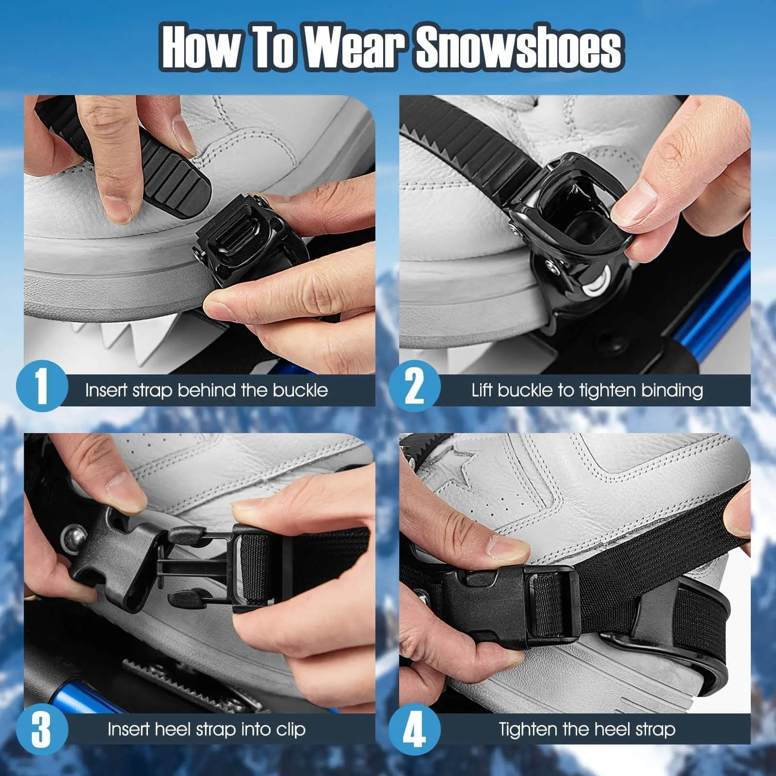 21/25/30 Inch Lightweight Terrain Snowshoes with Flexible Pivot System by DirectDeals