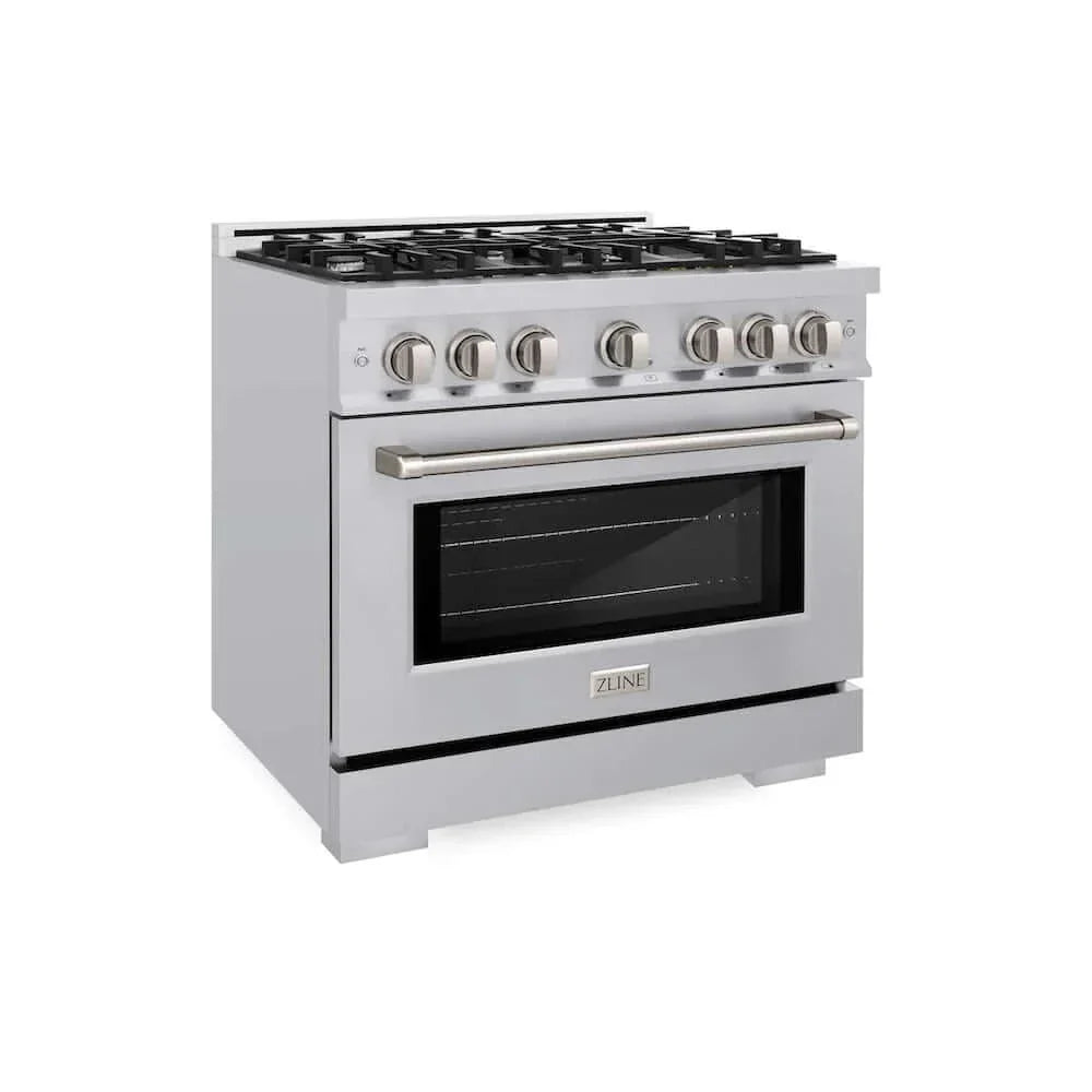 ZLINE 36" Select Dual Fuel Range Gas Cooktop Electric Convection Oven Stainless Steel HDR36 by Farmhouse Kitchen and Bath