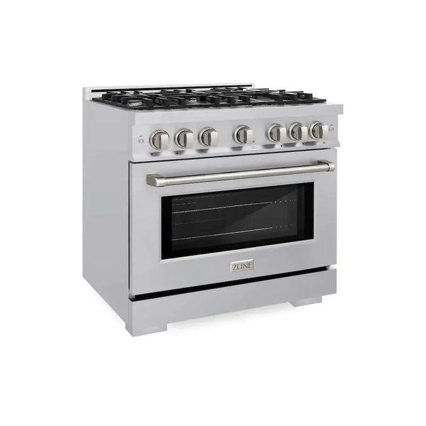 ZLINE 36" Select Dual Fuel Range Gas Cooktop Electric Convection Oven Stainless Steel HDR36