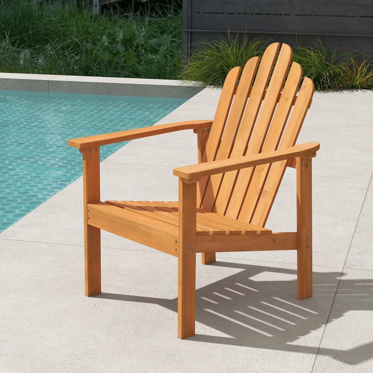 Stackable Adirondack Chairs - Solid Acacia Wood (2-Pack) by DirectDeals