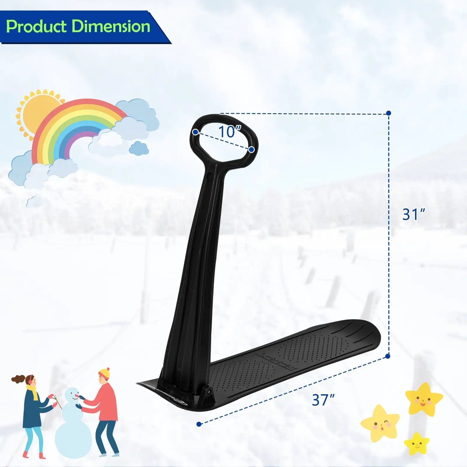 1-Rider Snow Scooter with Grip Handle by DirectDeals