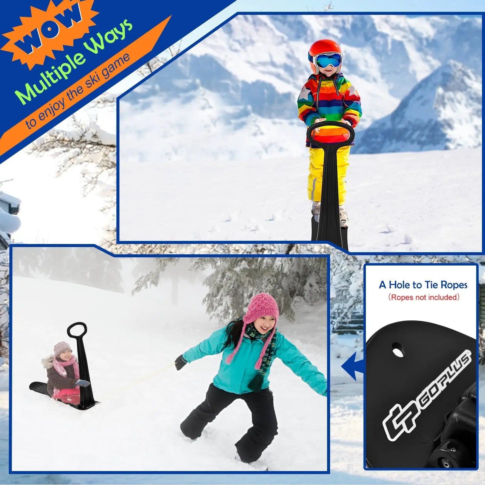 1-Rider Snow Scooter with Grip Handle by DirectDeals