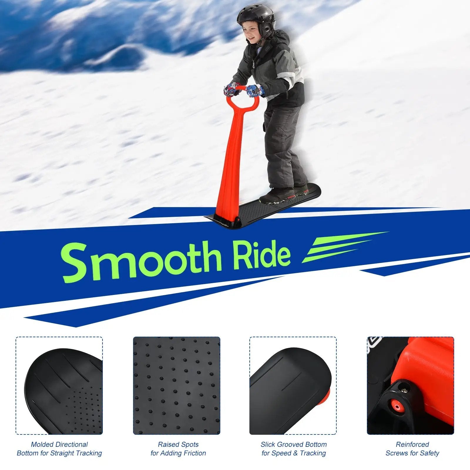 1-Rider Snow Scooter with Grip Handle by DirectDeals