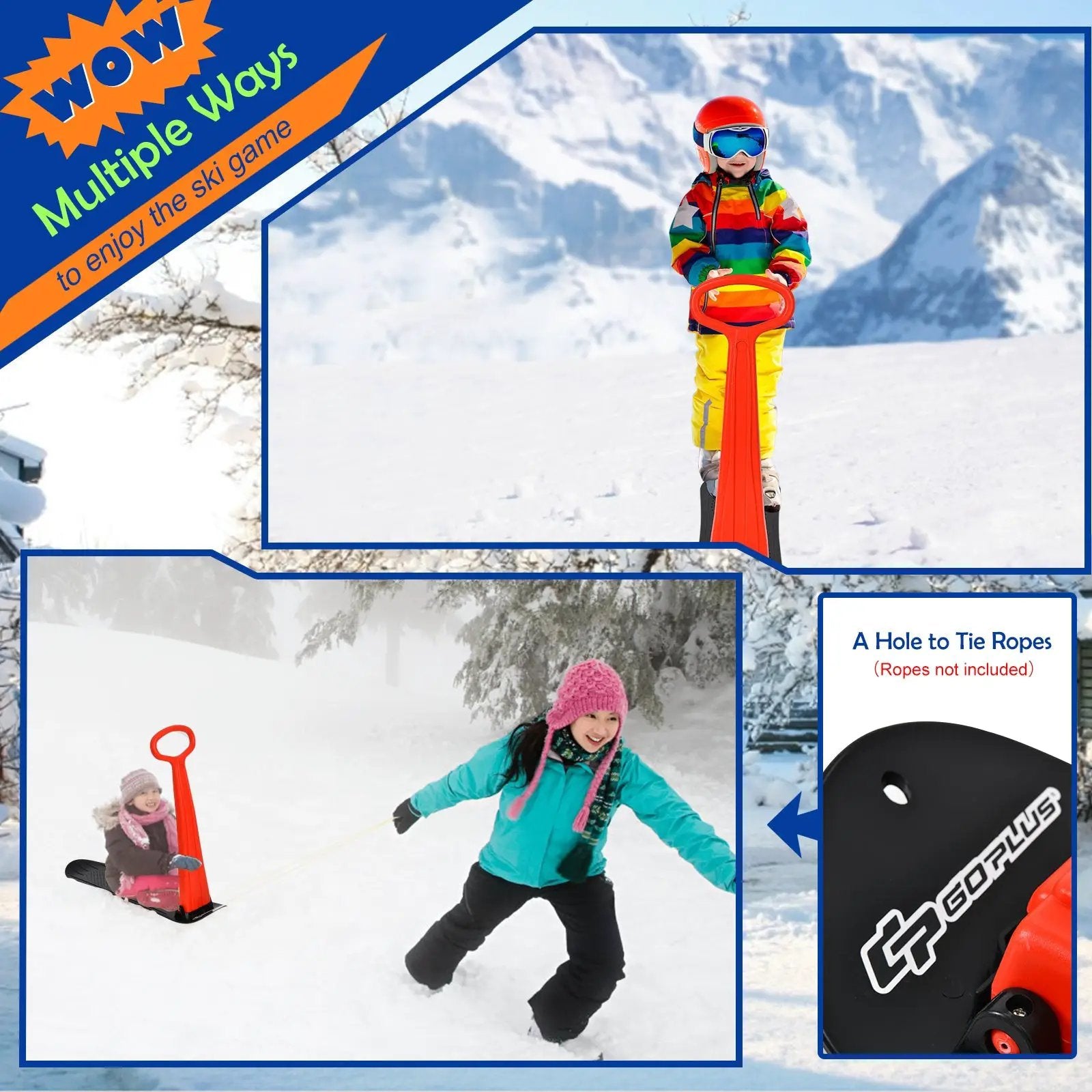 1-Rider Snow Scooter with Grip Handle by DirectDeals