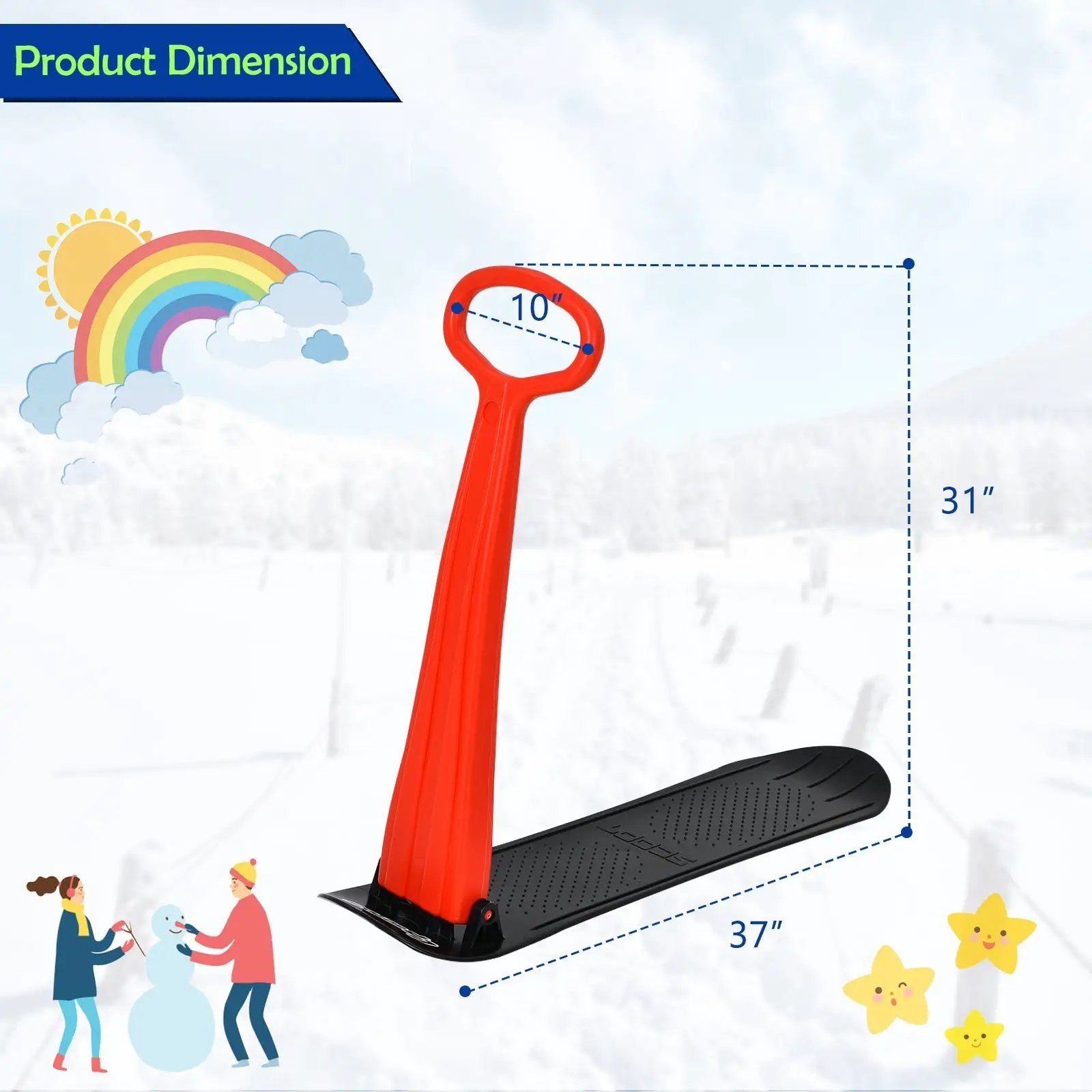 1-Rider Snow Scooter with Grip Handle by DirectDeals