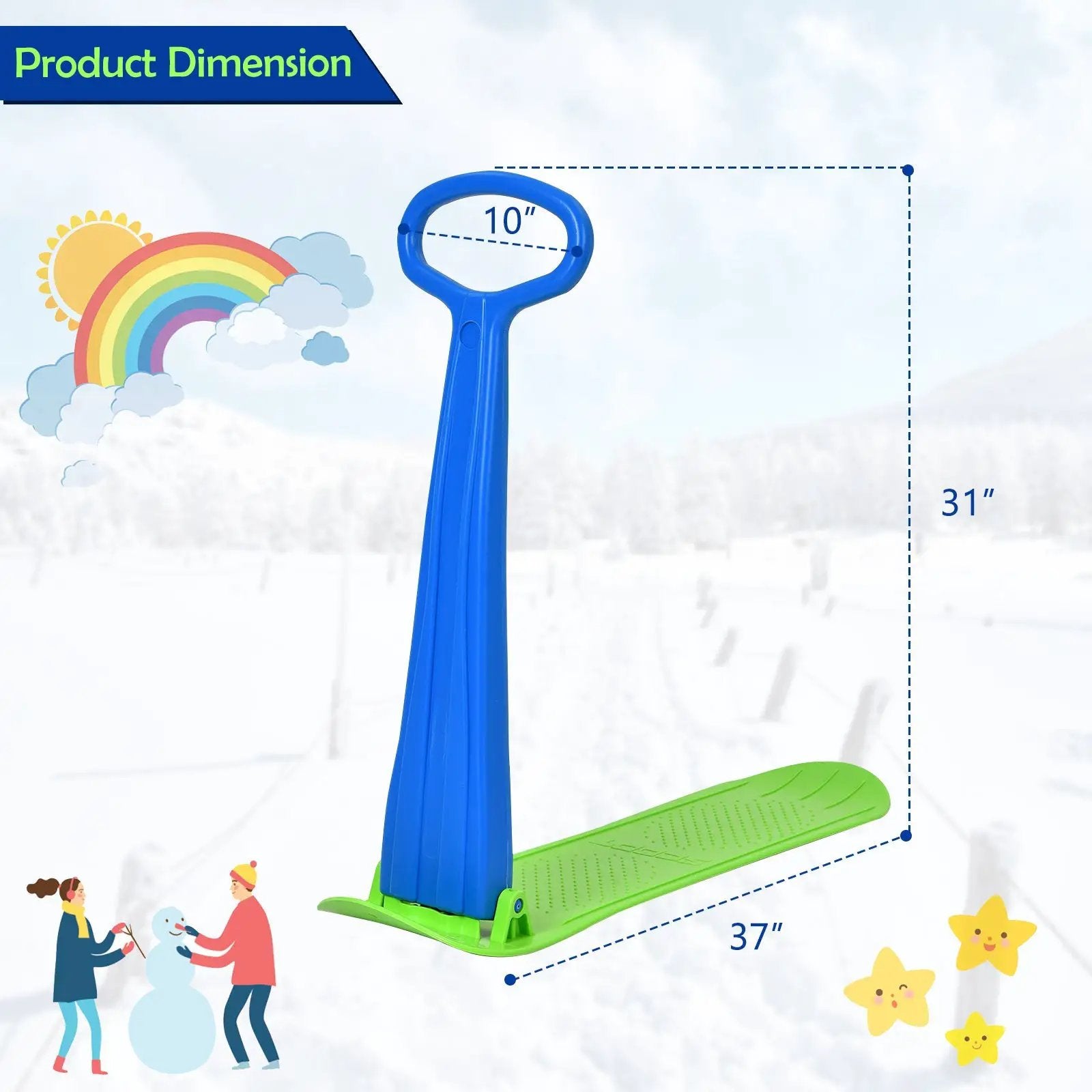 1-Rider Snow Scooter with Grip Handle by DirectDeals