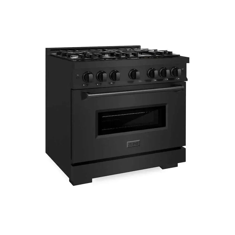 ZLINE 36" Classic Gas Range, Convection Gas Oven Black Stainless Steel, CGRB-36 by Farmhouse Kitchen and Bath
