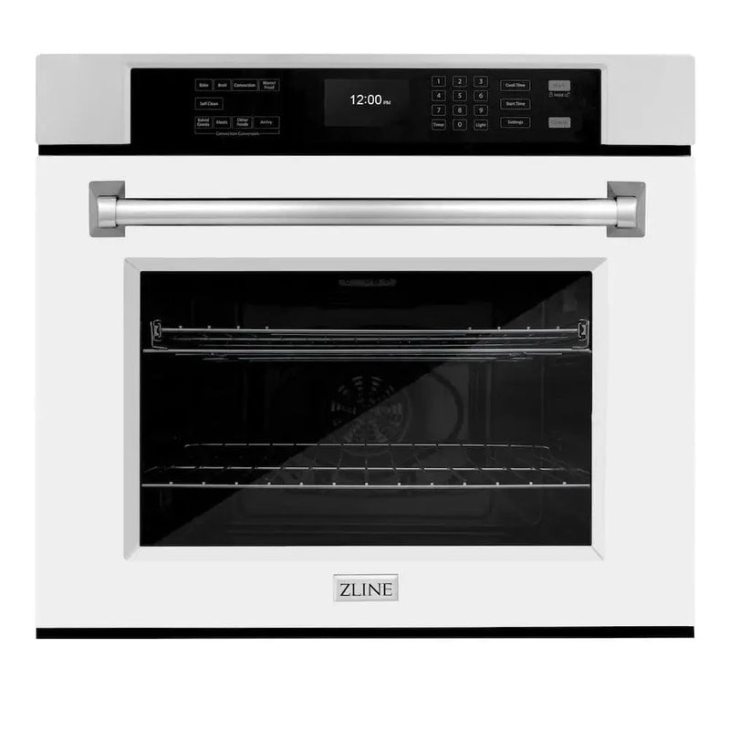 ZLINE 30 "Professional True Convection Single Wall Oven, Air Fry, Self Clean, White Matte WAS-WM-30 by Farmhouse Kitchen and Bath