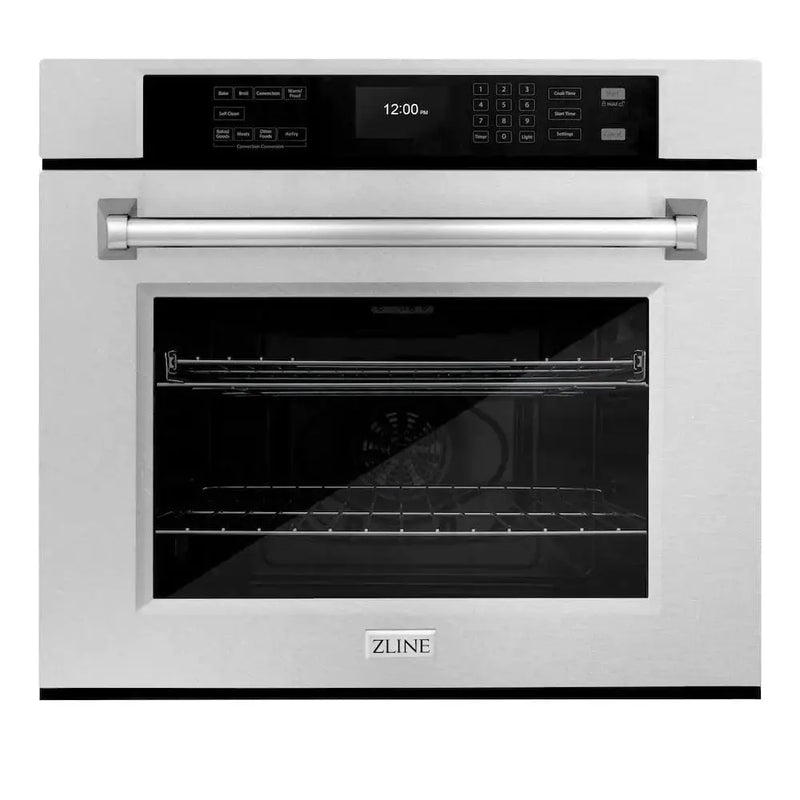 ZLINE 30"Professional True Convection Single Wall Oven, Air Fry, Self Clean, DuraSnow® Stainless Steel WASS-30 by Farmhouse Kitchen and Bath