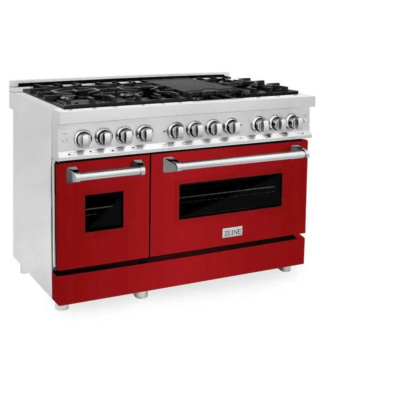 ZLINE 48" Bundle Range RA-RG-48 & Wall Range Hood KB-48, 2KP-RARGRH48 by Farmhouse Kitchen and Bath