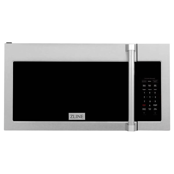 ZLINE 30" Recirculating Over the Range Convection Microwave with Traditional Handle and Charcoal Filters in Fingerprint Resistant SS MWO-OTRCFH-30-SS