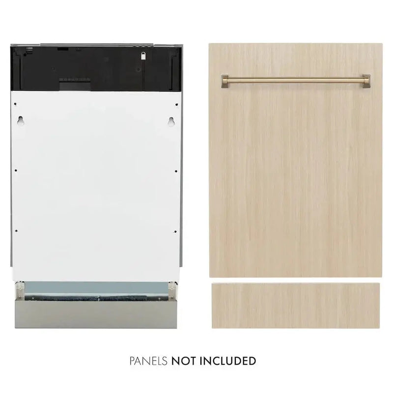 ZLINE Autograph 18" Dishwasher Stainless, Gold DWVZ-18-G by Farmhouse Kitchen and Bath