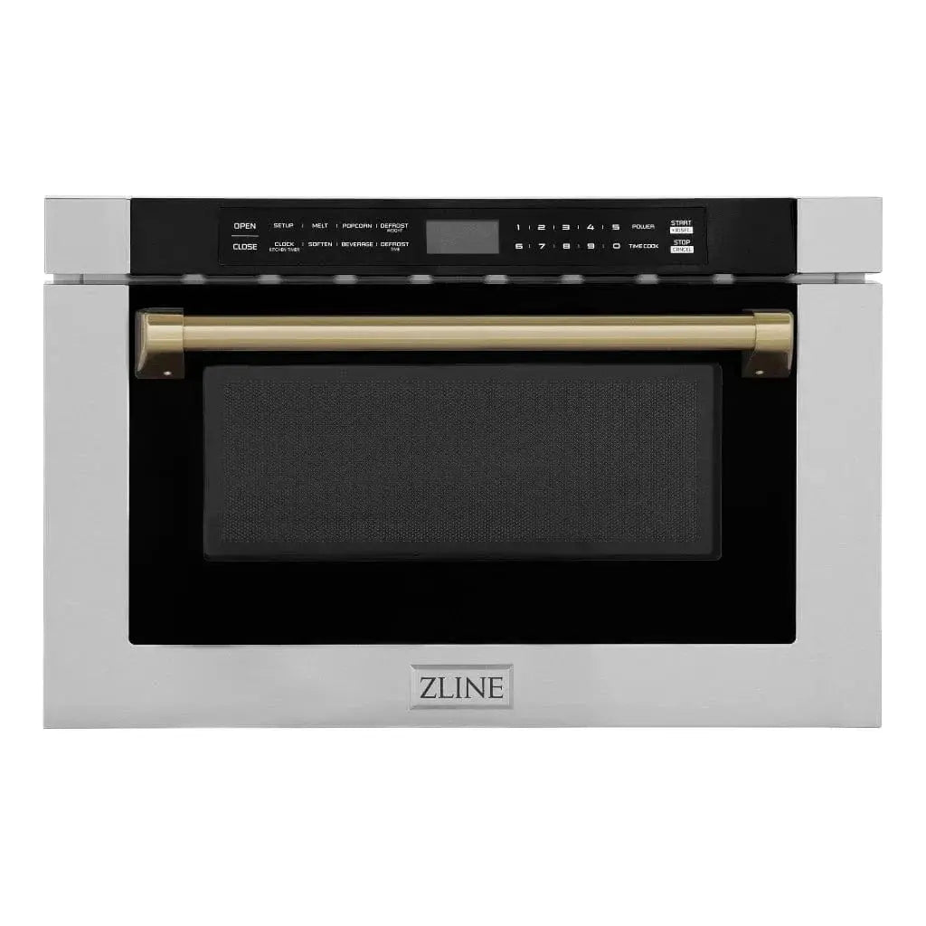 ZLINE 24" Microwave Drawer, Stainless Steel, Bronze MWDZ-1-H-CB by Farmhouse Kitchen and Bath