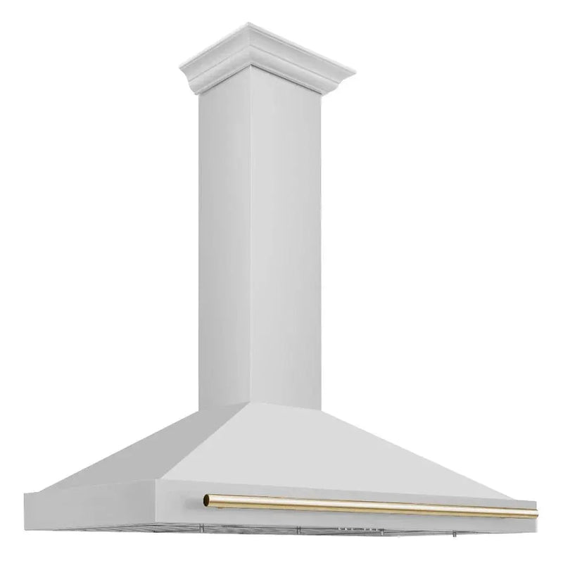 ZLINE 48" Autograph Edition Stainless Steel Range Hood, Gold KB4STZ-48-G by Farmhouse Kitchen and Bath