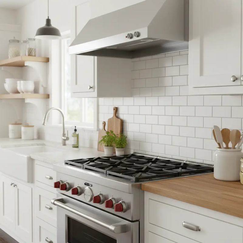 Kucht 48" Ducted Under Cabinet Range Hood Stainless Steel with Digital Controls KRH480-SS by Farmhouse Kitchen and Bath