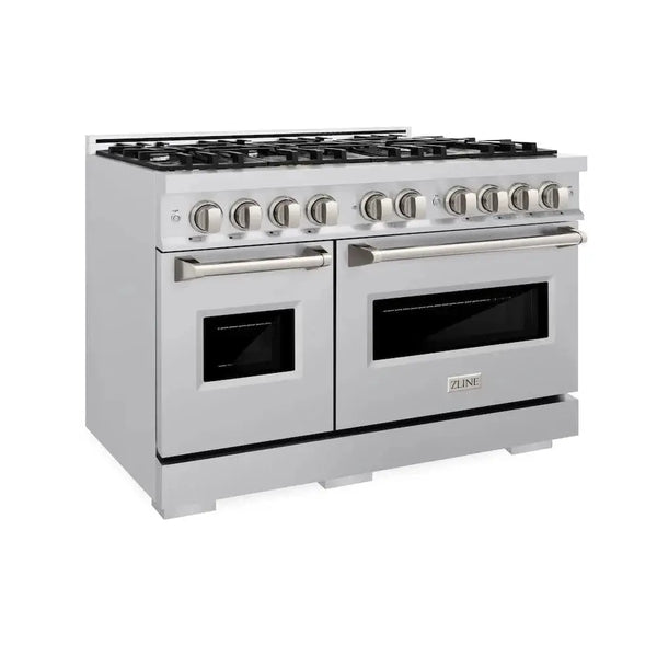 ZLINE 48" Dual Fuel Range, Gas Cooktop, Electric Convection Oven Stainless Steel, CDR48