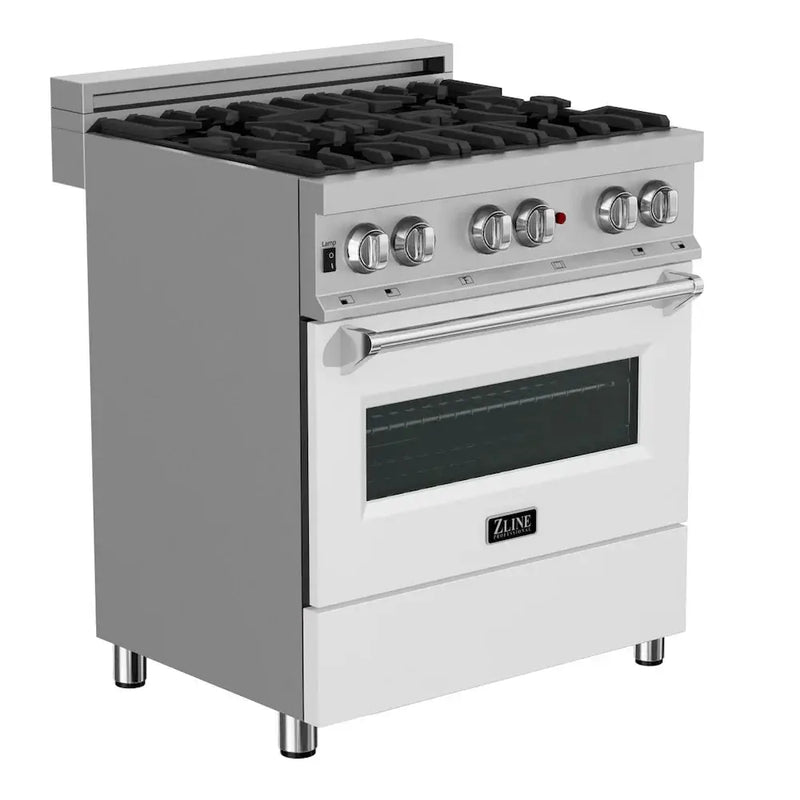 ZLINE 30" Bundle Range RAS-WM-30 & Range Hood 8654WM-30, 2KP-RASWMRH30 by Farmhouse Kitchen and Bath