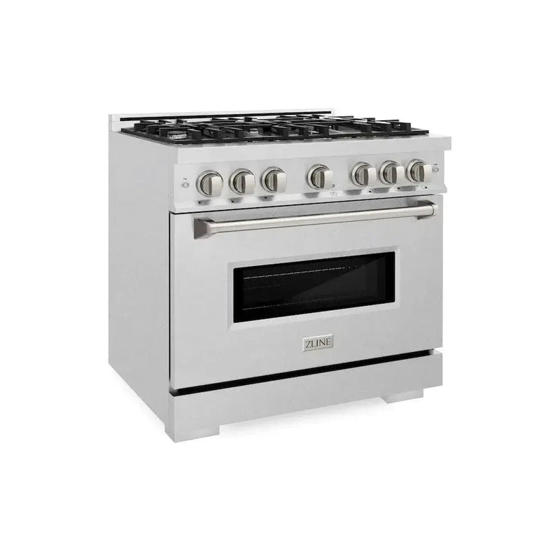 ZLINE 36" Classic Gas Range, Convection Gas Oven DuraSnow® Stainless Steel, CGRS-36 by Farmhouse Kitchen and Bath