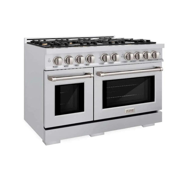 ZLINE 48" Select Gas Range Convection Gas Oven Stainless Steel Brass Burners HGR-BR-48
