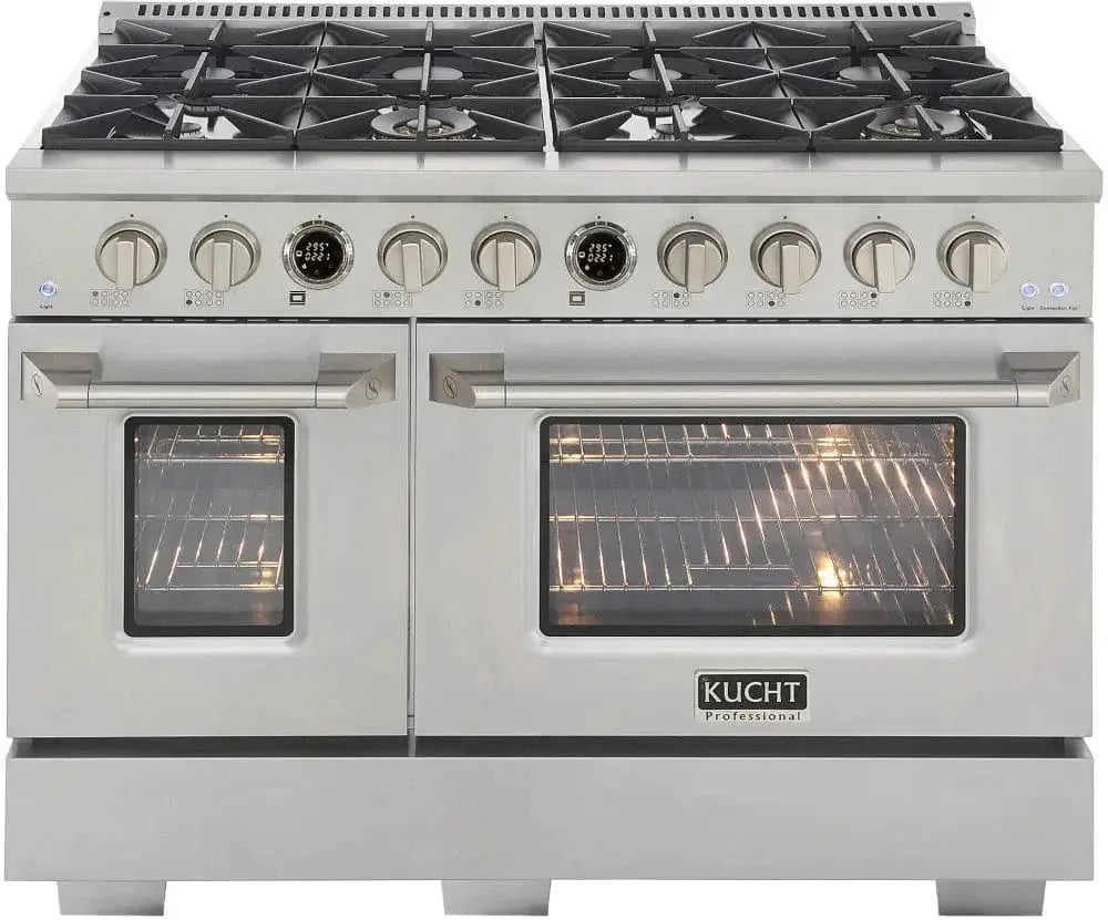 Kucht KX Series 48" Freestanding Dual Fuel Range Liquid Propane KXP48-SS/LP by Farmhouse Kitchen and Bath