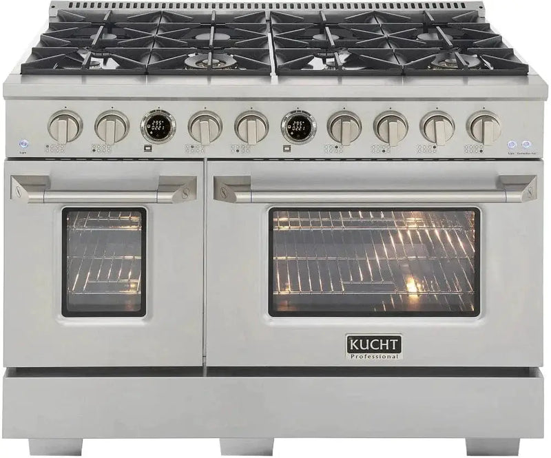 Kucht KX Series 48" Freestanding Dual Fuel Range Liquid Propane KXP48-SS/LP by Farmhouse Kitchen and Bath