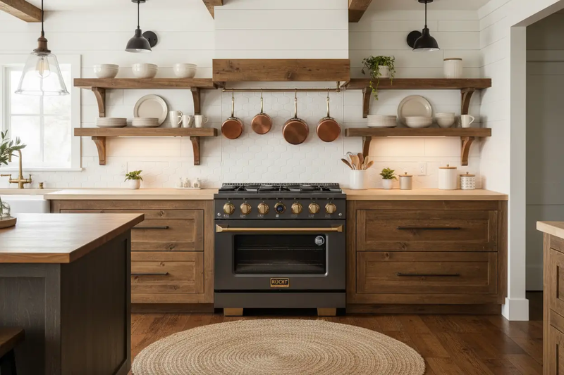 Kucht 36" Freestanding Dual Fuel Range Liquid Propane KXP36/LP by Farmhouse Kitchen and Bath