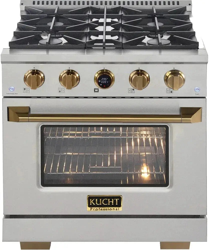 Kucht KX Series 30" Freestanding Dual Fuel Range Liquid Propane KXP30-GL/LP by Farmhouse Kitchen and Bath
