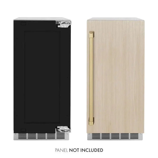 ZLINE 15" Touchstone Gourmet Ice Maker Drain Pump Panel Ready Door Champagne Bronze IGMDPZ-15-CB