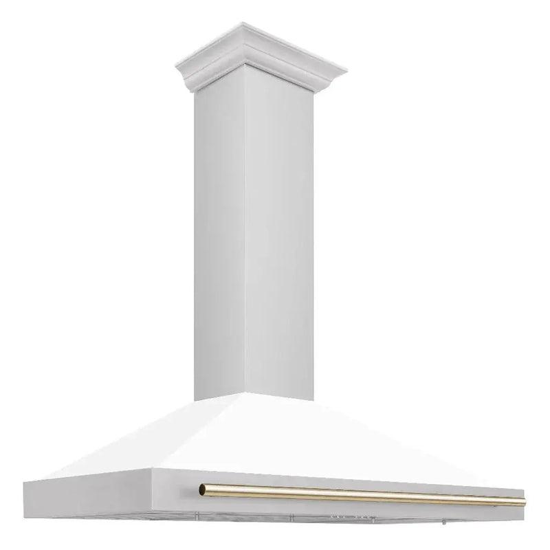 ZLINE 48" Autograph Stainless Wall Range Hood KB4STZ-WM48-G by Farmhouse Kitchen and Bath
