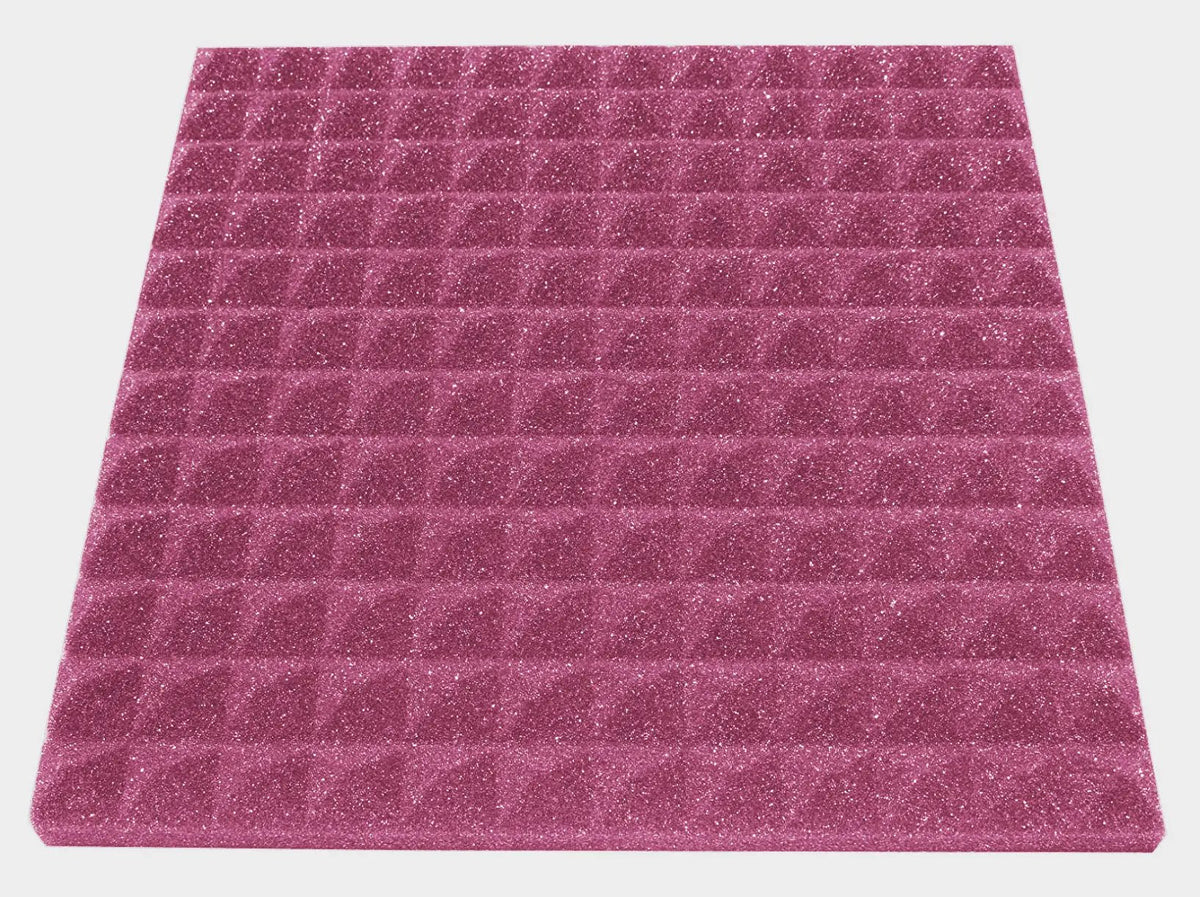 1 Inch Acoustic Foam Pyramid Style Panels - 13 Color Options by SoundAssured