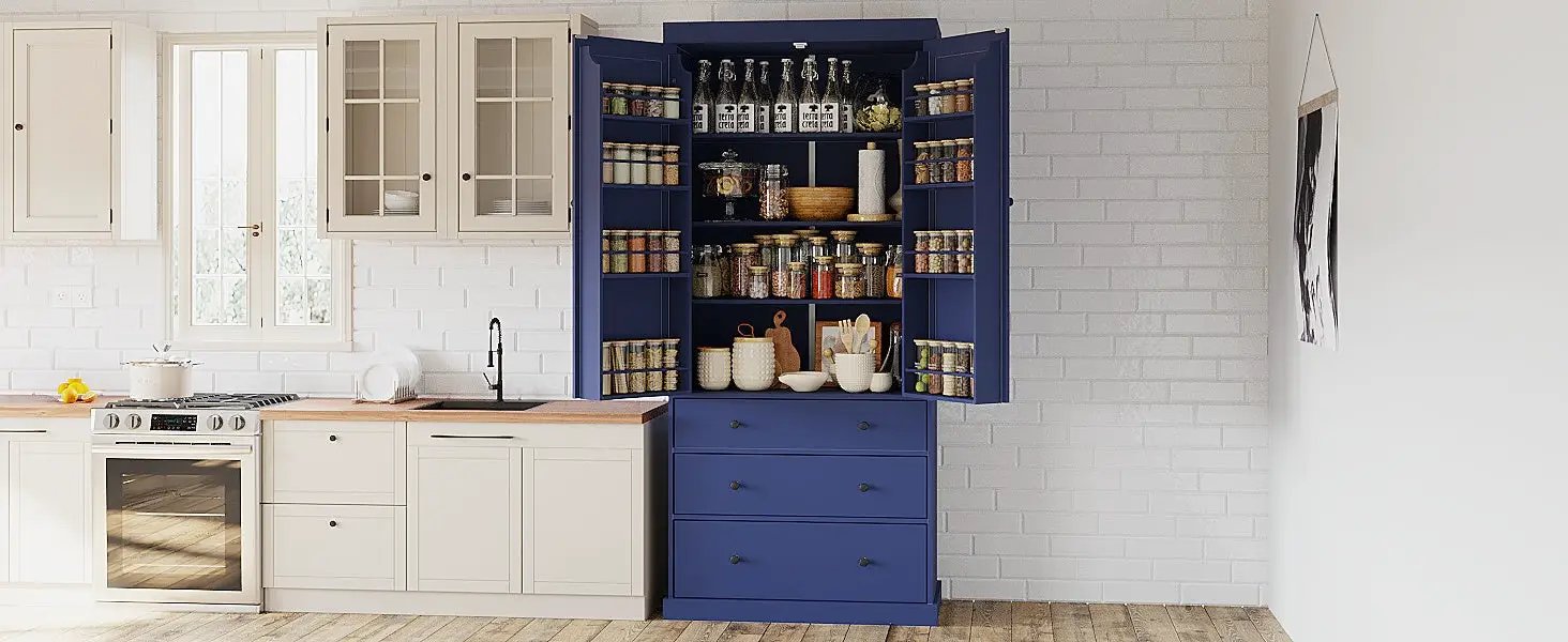 TOPMAX 77inch Farmhouse Kitchen Pantry by HouseOfZazla