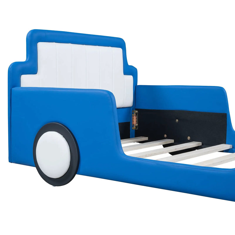 Race Car Shaped Platform Bed With Wheels by HouseOfZazla