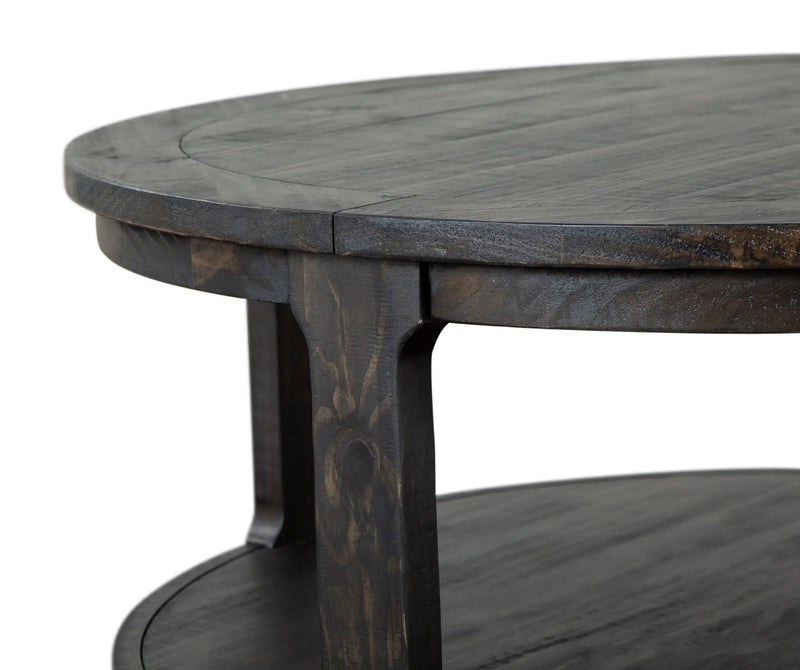 Boswell - Round Cocktail Table (With Casters) - Peppercorn by Unique Piece Furniture