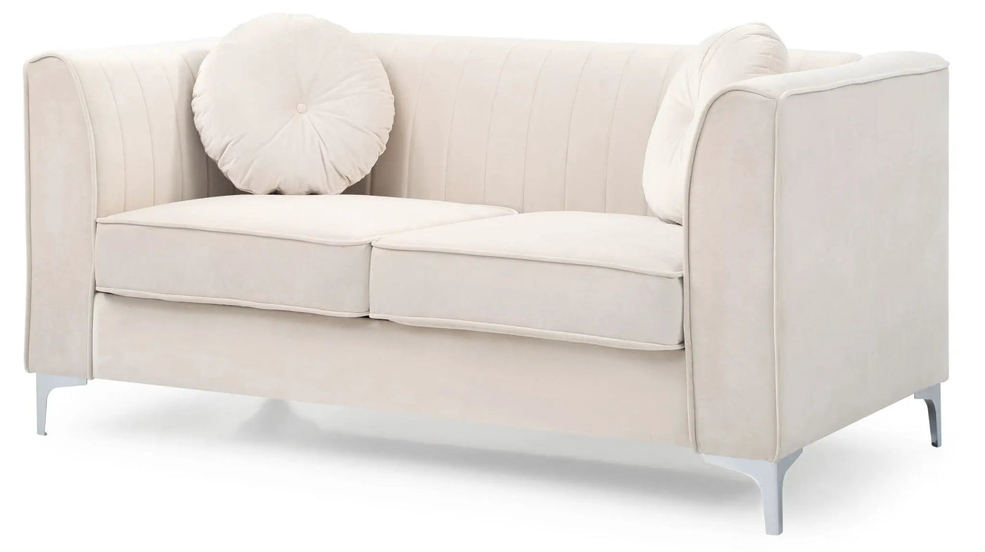 Glam Styled Micro Suede Loveseat by HouseOfZazla
