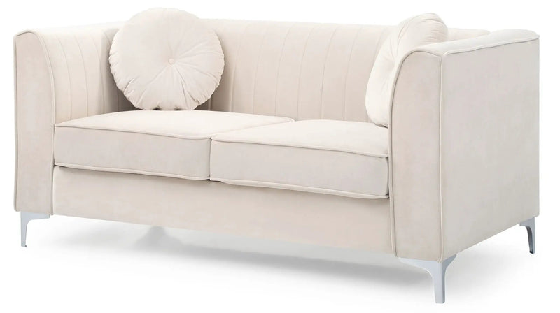 Glam Styled Micro Suede Loveseat by HouseOfZazla