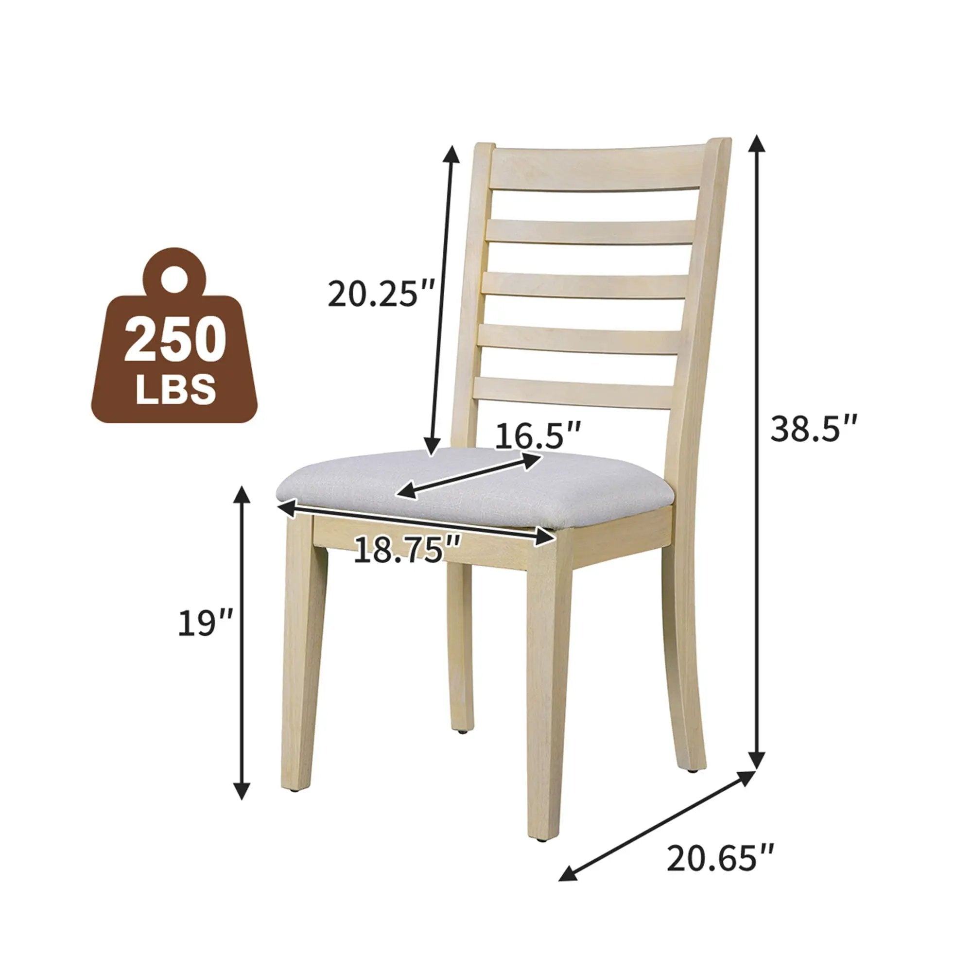 Upholstered Armless Chairs With High Ladder Back by HouseOfZazla