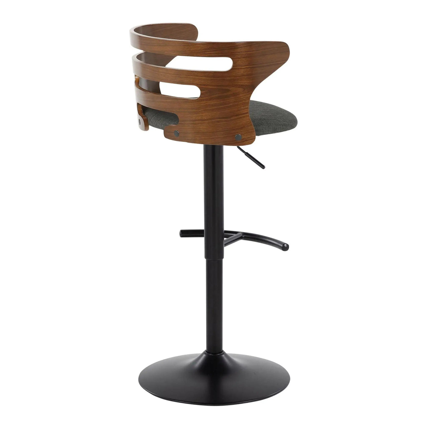Cosi - Mid Century Modern Adjustable Barstool With Swivel With Rounded T Footrest (Set of 2) by HouseOfZazla