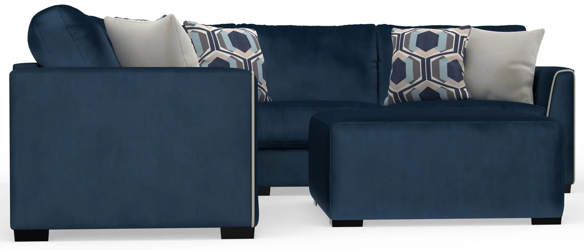 Jetson - Sectional With Comfort Coil Seat Cushions, Included Accent Pillows & Cocktail Ottoman by Unique Piece Furniture